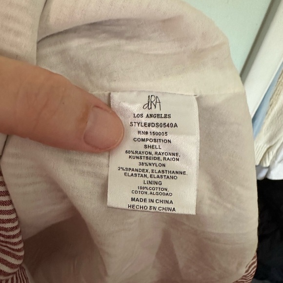 Striped V-Neck Button-Down Dress Anthropologie dRA - Picture 7 of 8